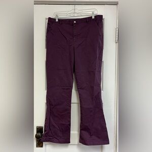 Covington Casual Pants 16.5 twill cotton/lycra blend juniors 34x28.5 flare